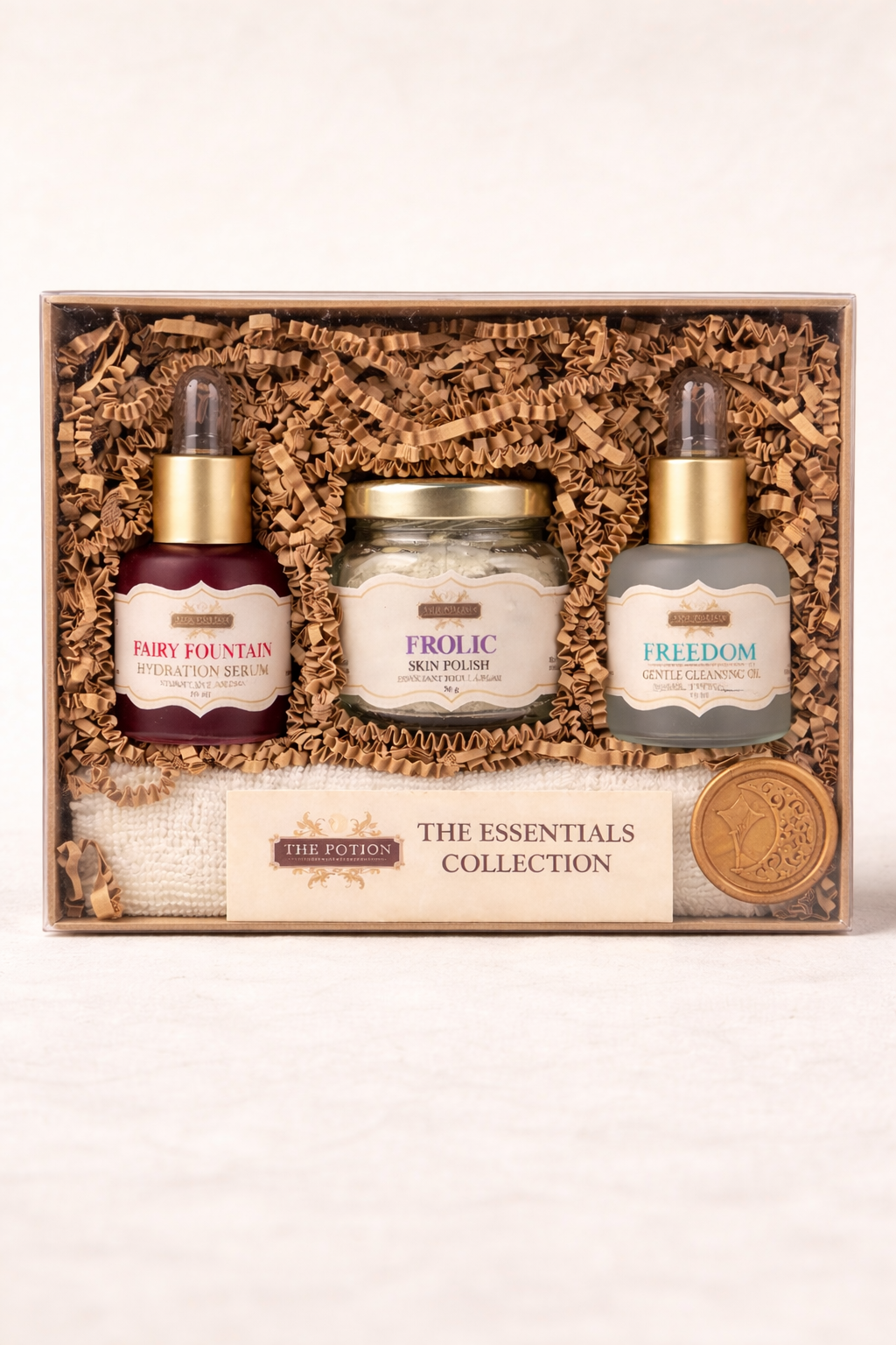 The Potion “Essentials Collection” Skincare Gift Set — Fairy Fountain, Frolic, Freedom Trio