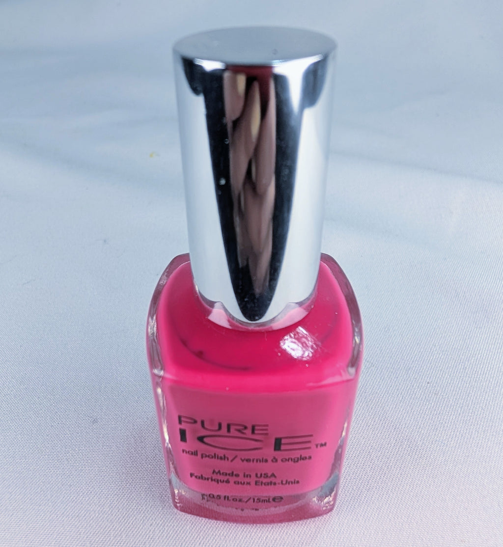 Pure Ice Flirt Alert Nail Polish 0.5 oz Bright Neon Pink Nail Lacquer Y2K Beauty
