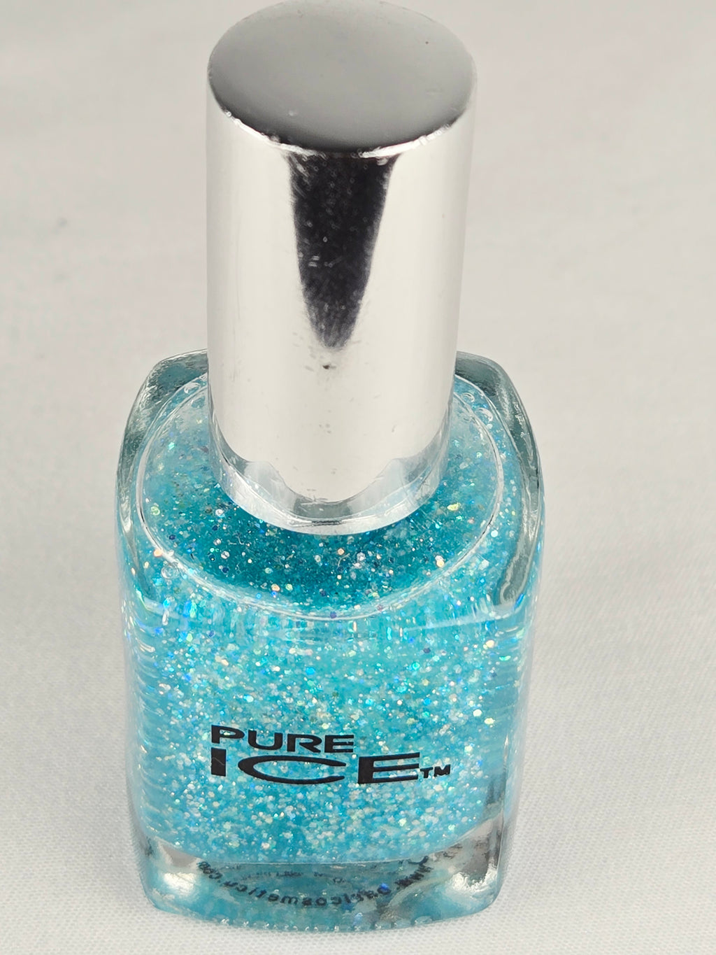 Pure Ice “Once Again!” Glitter Nail Polish – Aqua Blue Sparkle Y2K Shade 306CP