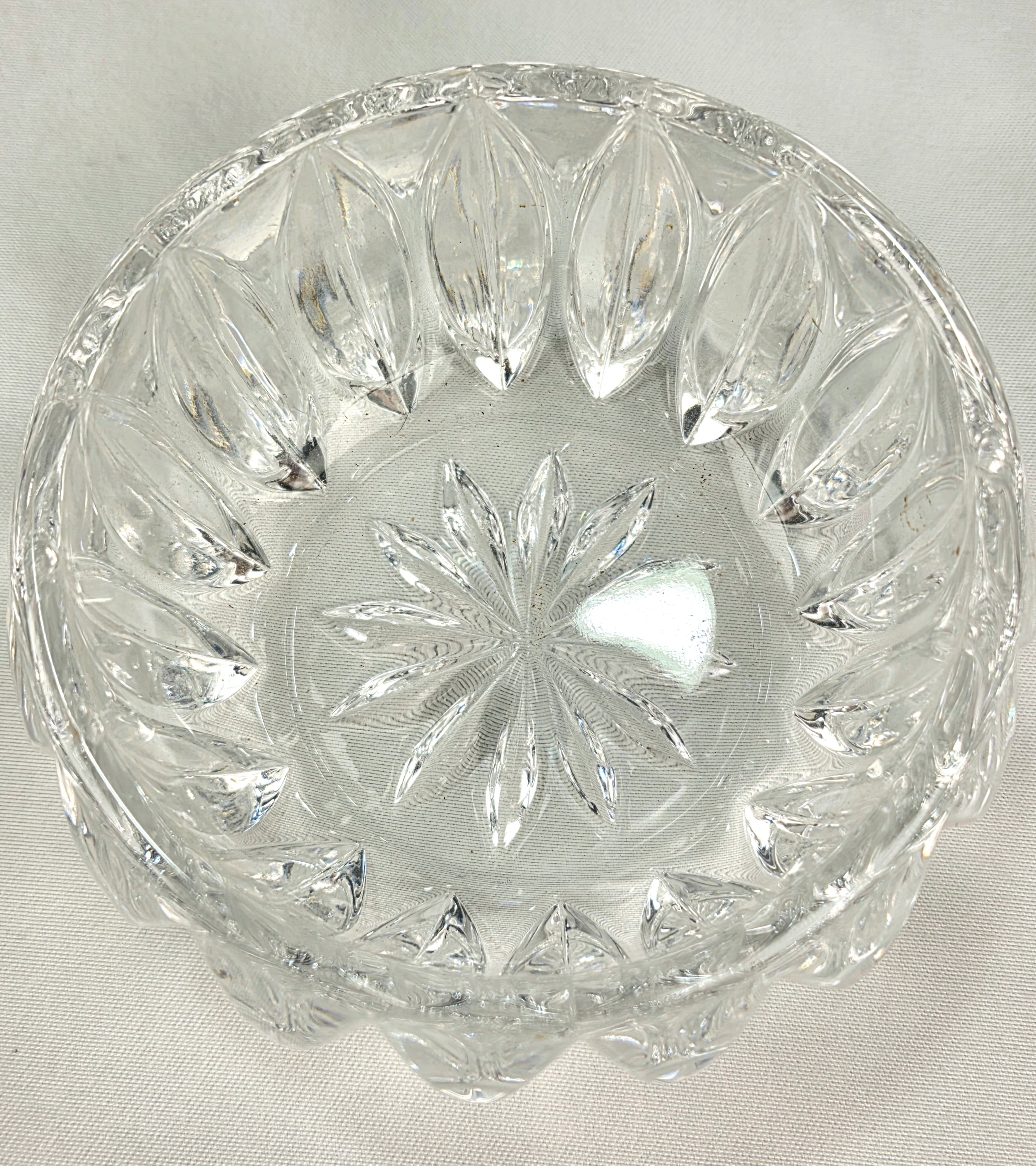 Princess House 24% Lead Crystal Vanity Set – West Germany Perfume Bottle, Trinket Box & Tray