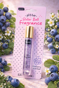 b•pure Glitter Roller Ball Fragrance | Berry Glaze Sparkle —Blueberry Scented Shimmer Perfume Oil | Travel Size
