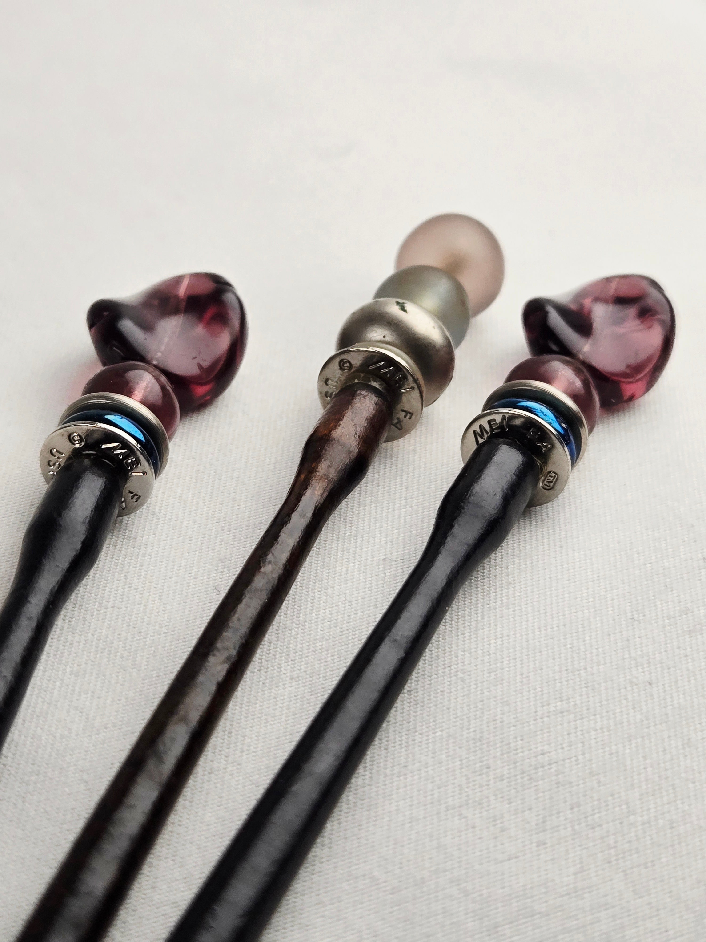 MEI FA Hairstyx - Vintage-Inspired Beaded Hair Sticks Set (3-Piece with Pouch)