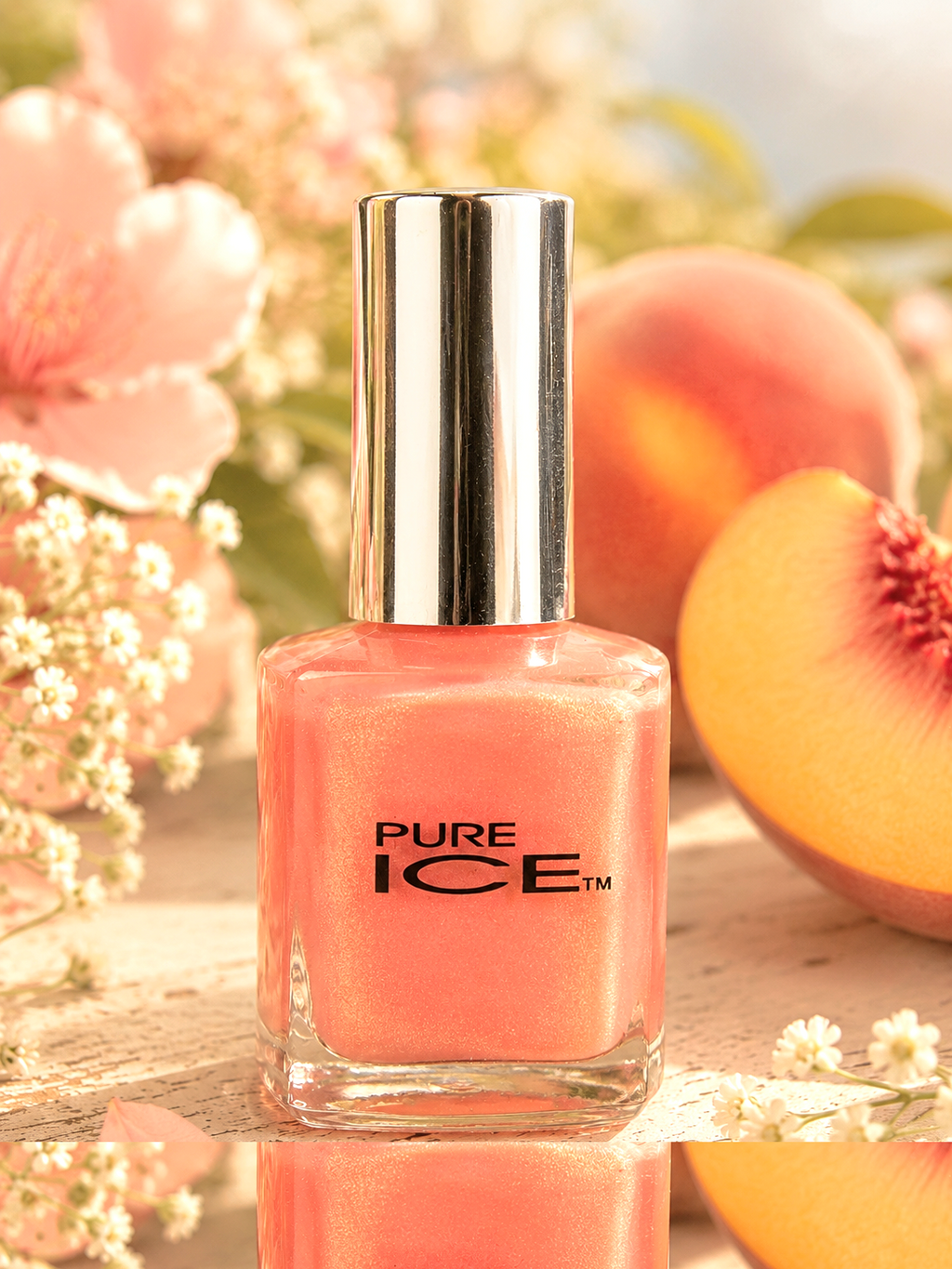 Pure Ice Twinkle Nail Polish – Shimmering Peach Coral Pearl Polish 0.5 oz Discontinued