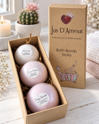 jus D’Amour Bath Bomb Trinity Gift Set – 3 Essential Oil Bath Bombs