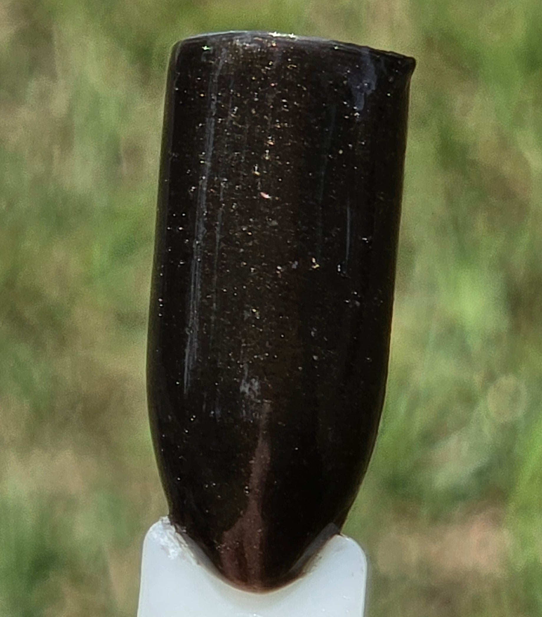 Liquid Krystal Co. Gilded Raven Prototype Nail Lacquer | Black Crelly with Antique Gold Shimmer | One-of-a-Kind Handmade Indie Polish