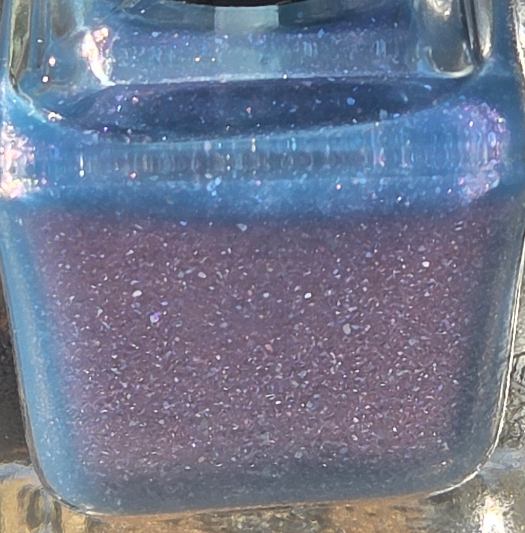 Sirius Scintillation – Handmade Indie Nail Polish | Blue-Violet Jelly | Red, Blue & White Microflakes | Buildable Celestial Shimmer | Liquid Krystal Co. Prototype