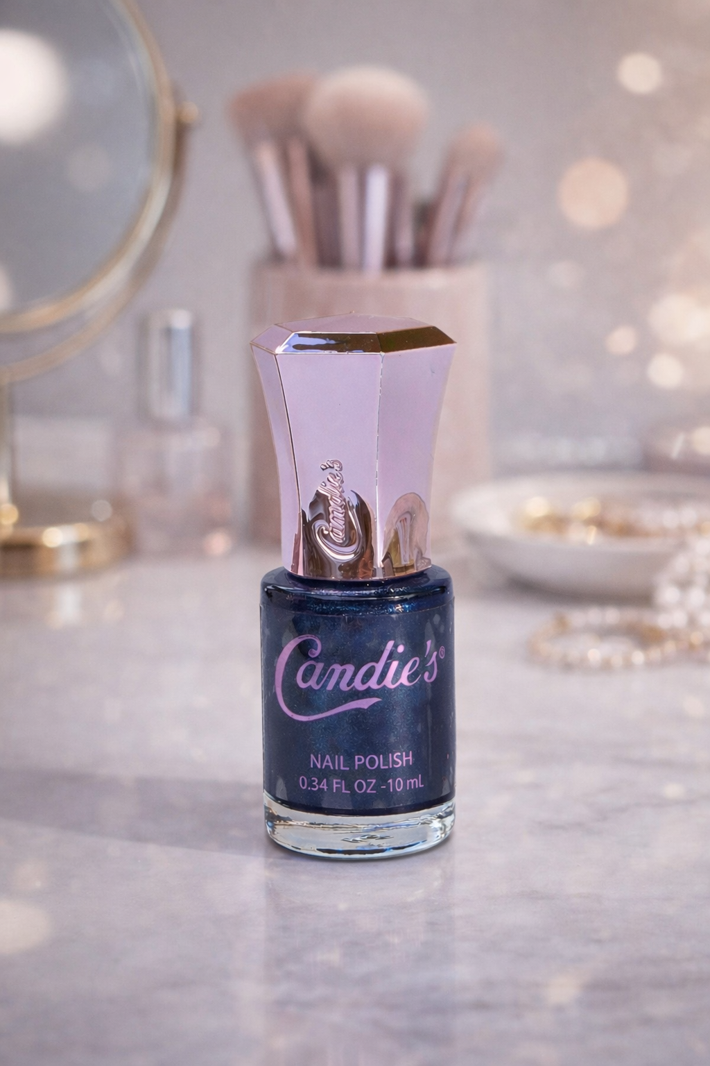 Candie’s Nail Polish “Royal Navy” 3143 – Deep Navy Blue Shimmer Nail Lacquer 0.34 oz