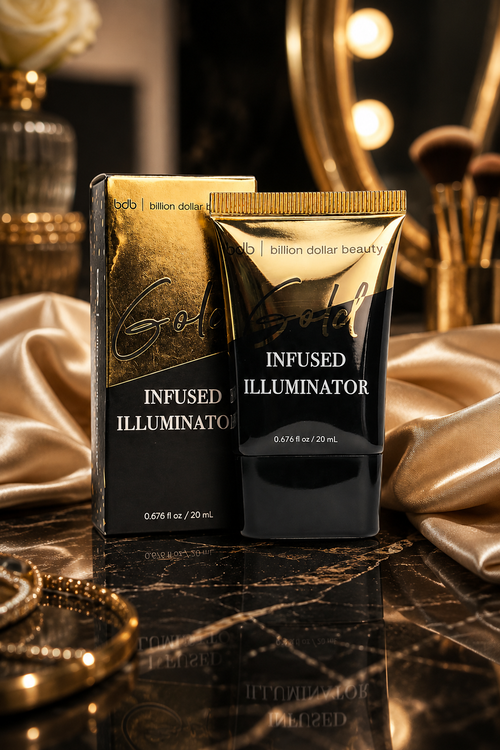 Billion Dollar Beauty Gold Infused Illuminator Face Cream | Hydrating Glow Primer Moisturizer 20ml | Cruelty Free Radiance Enhancer
