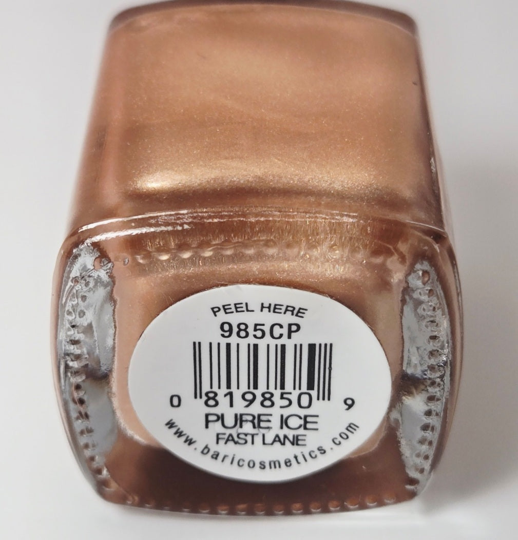 Pure Ice Nail Polish “Fast Lane” Metallic Bronze Shimmer Lacquer Warm Copper Gold Tone
