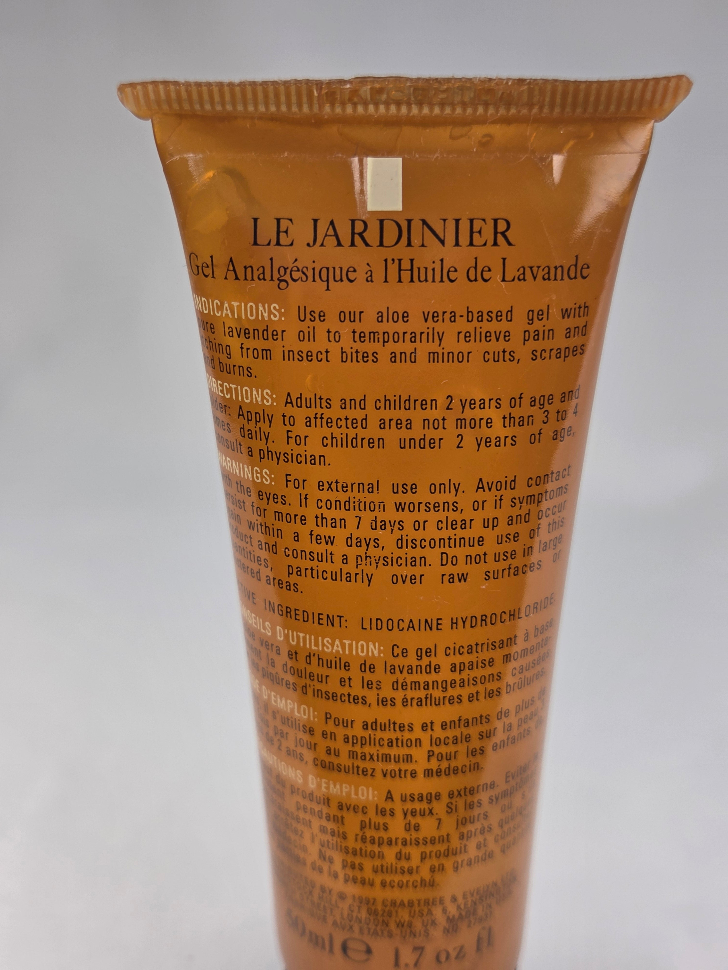 Crabtree & Evelyn Vintage Gardeners Skin Remedy Gel with Lavender Oil 1.7 oz / 50 ml – Hand Care Treatment Collectible