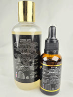 LOWERY Sweet Almond Bubble Bath 150ml + Bath Oil 30ml Spa Set | Soft & Fresh Scent | Paraben-Free Self Care Duo