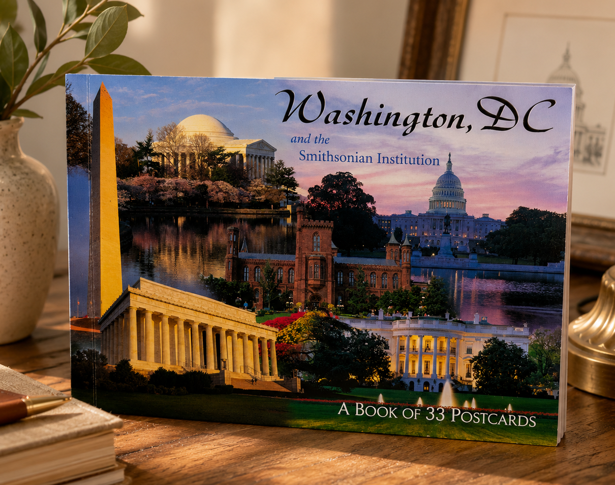Washington, DC & Smithsonian Institution Postcard Book — Complete 33 Unused Postcards