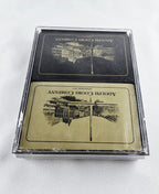 Coors Brewery Vintage Advertising Bridge Playing Cards Set – Black & Gold Adolph Coors Company Decks | Mid-Century Bar Memorabilia