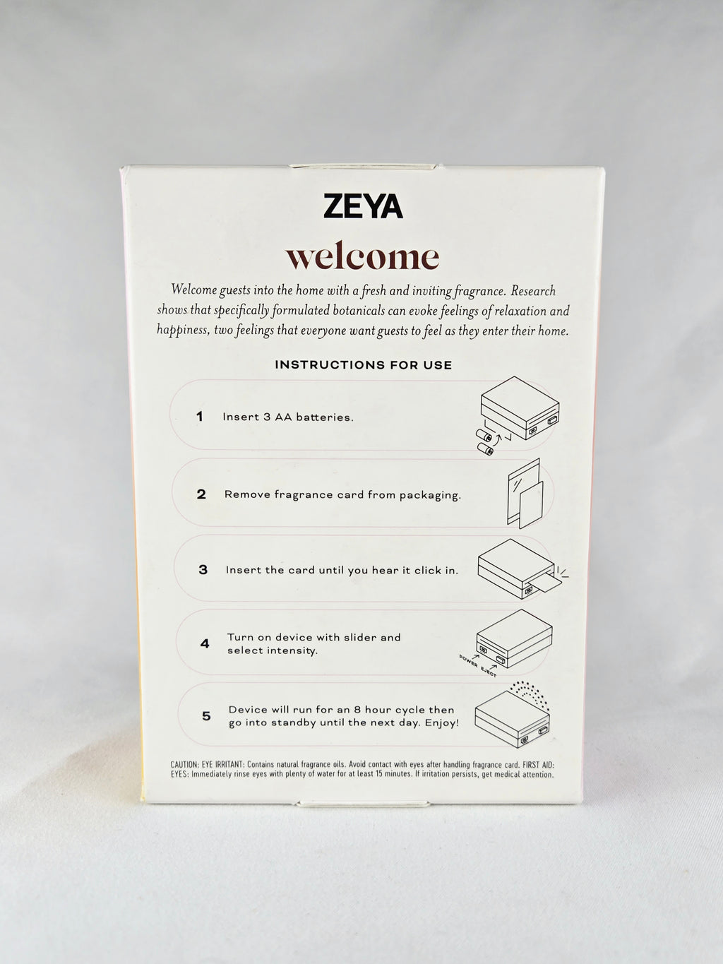 ZEYA Portable Fragrance Diffuser “Welcome” — Blackberry, Grapefruit & Vetiver | Heatless, Spill-Proof Home & Travel Scent