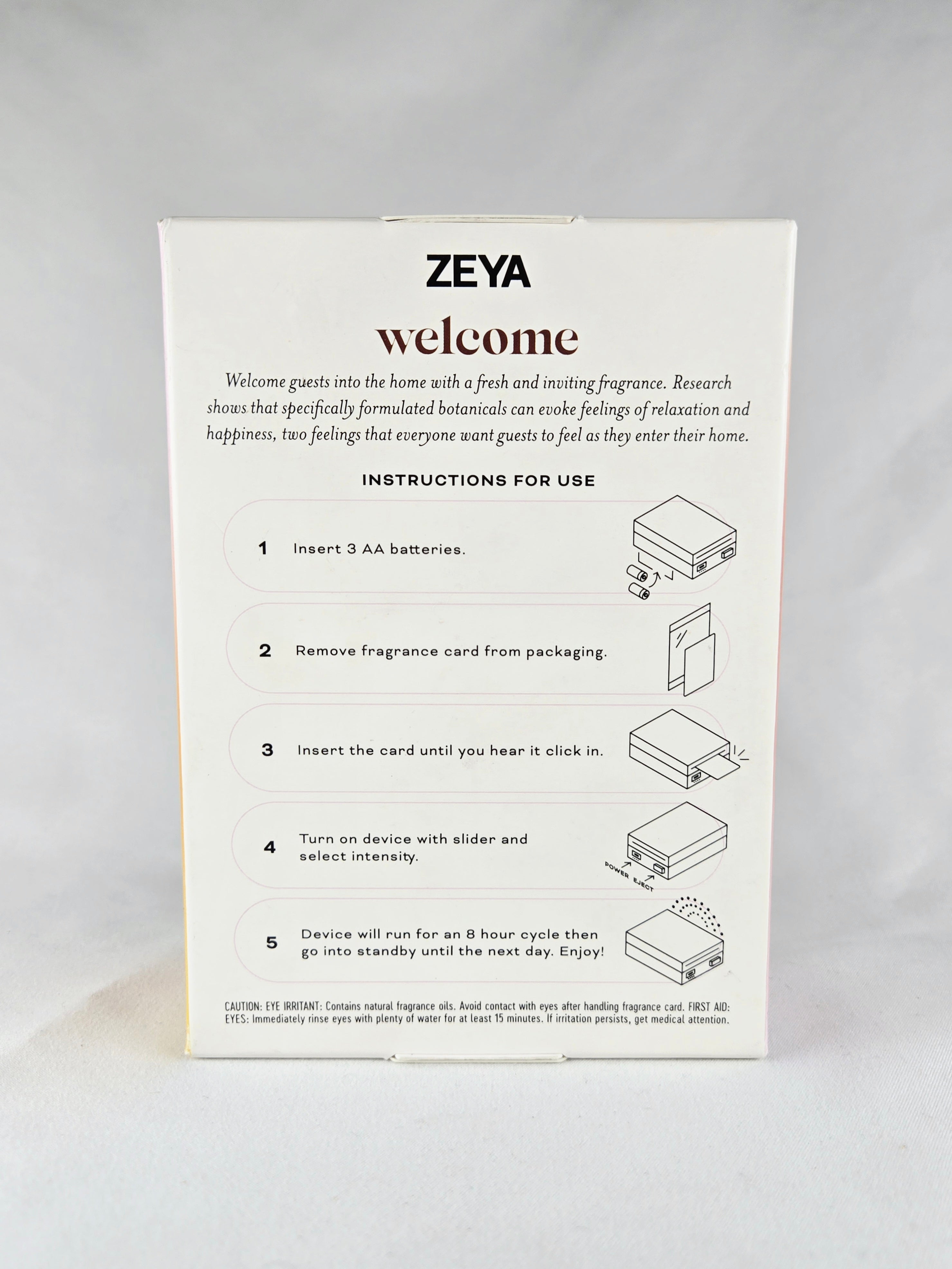 ZEYA Portable Fragrance Diffuser “Welcome” — Blackberry, Grapefruit & Vetiver | Heatless, Spill-Proof Home & Travel Scent