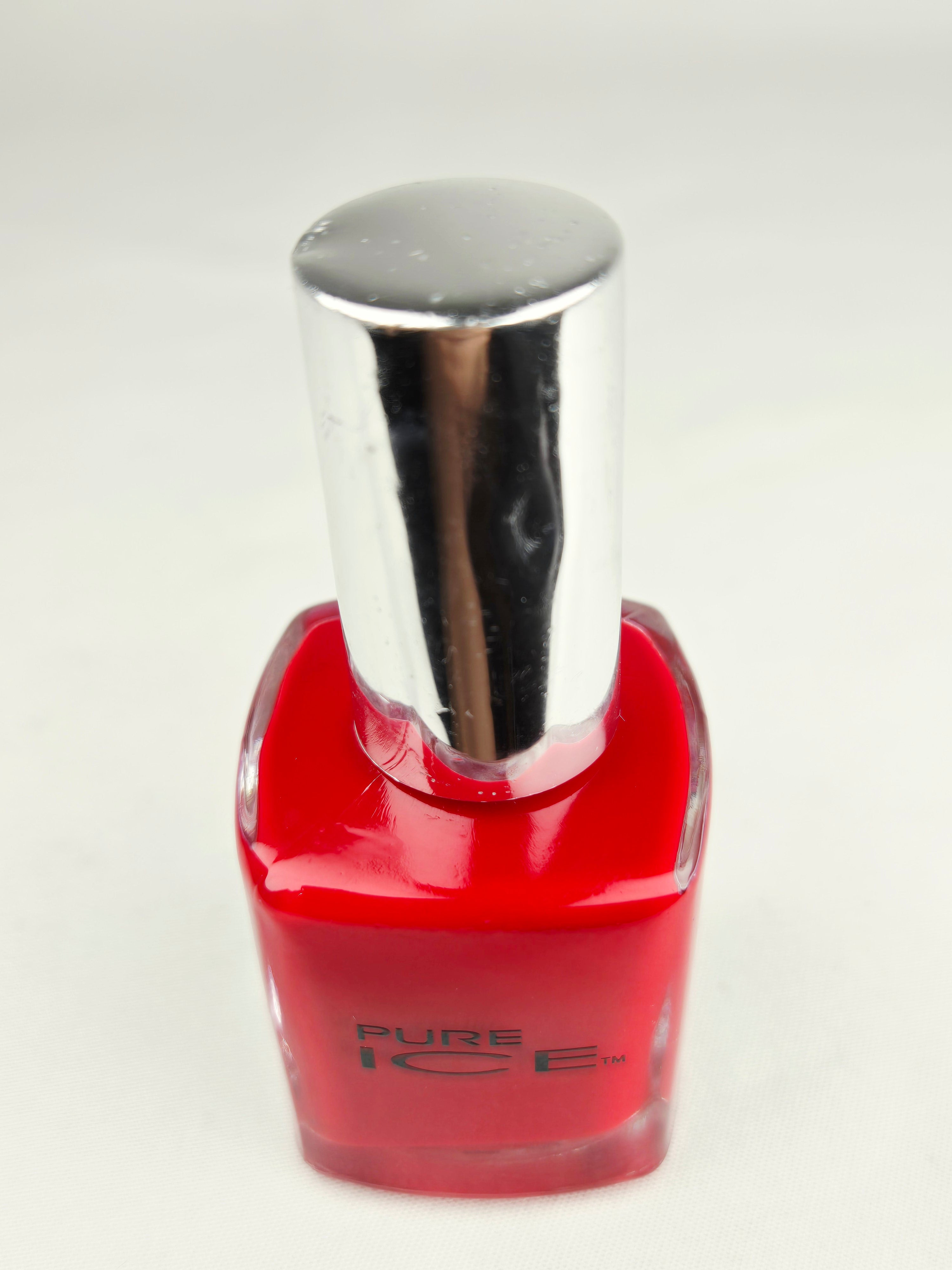 Pure Ice Siren Nail Polish 603CP Bright Cherry Red Creme Nail Lacquer .5 oz