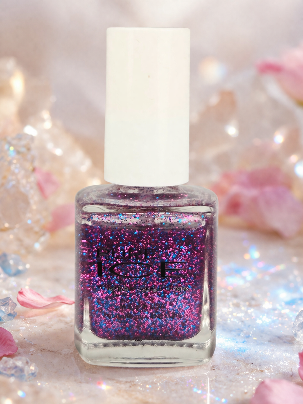 Pure Ice Y2K Discontinued Nail Polish “So Into” — Pink & Blue Glitter  gender reveal party manicure 