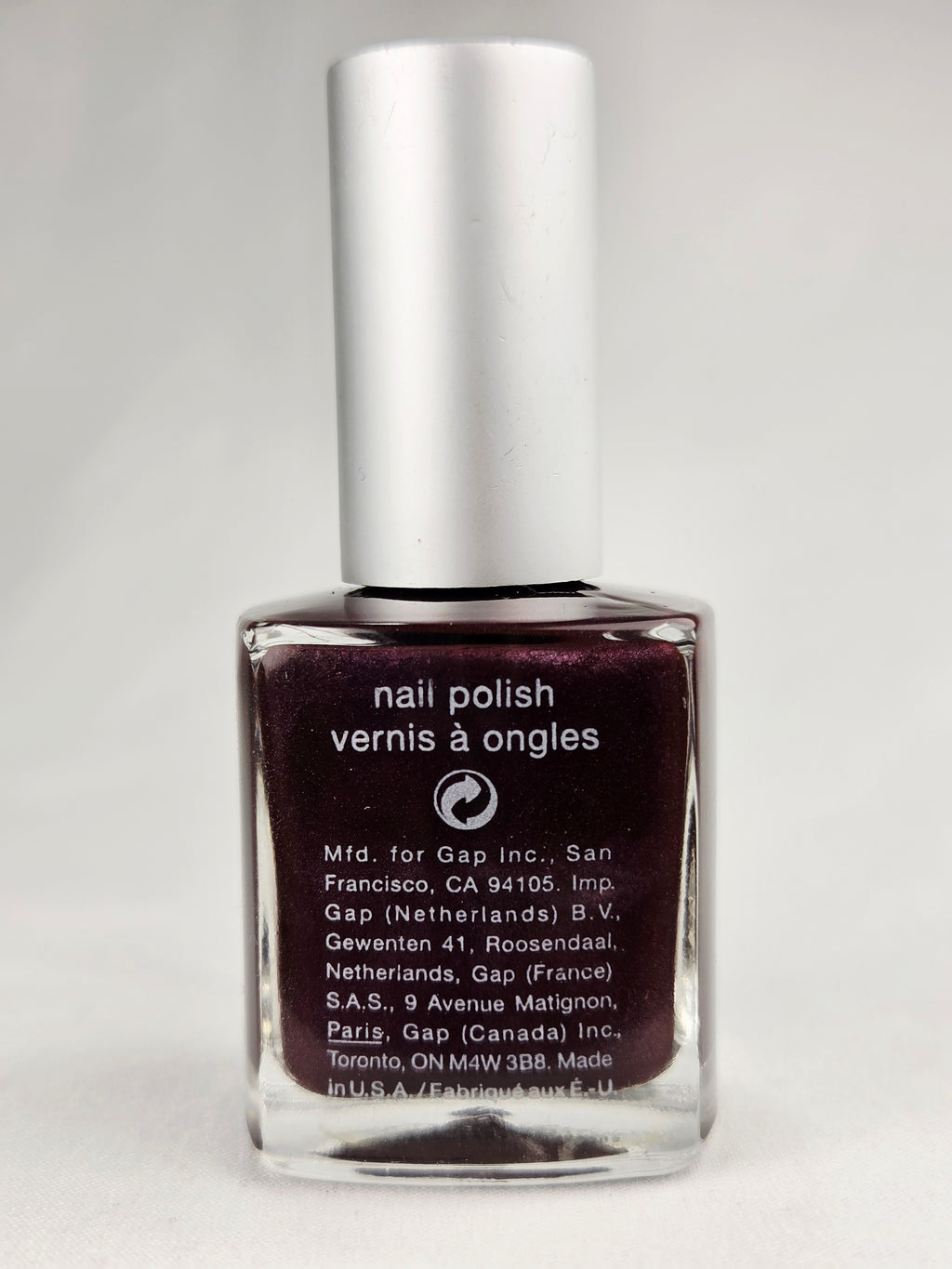 Vintage GAP Nail Polish Revolution Full Bottle Rare Burgundy Plum Shimmer 1E7A