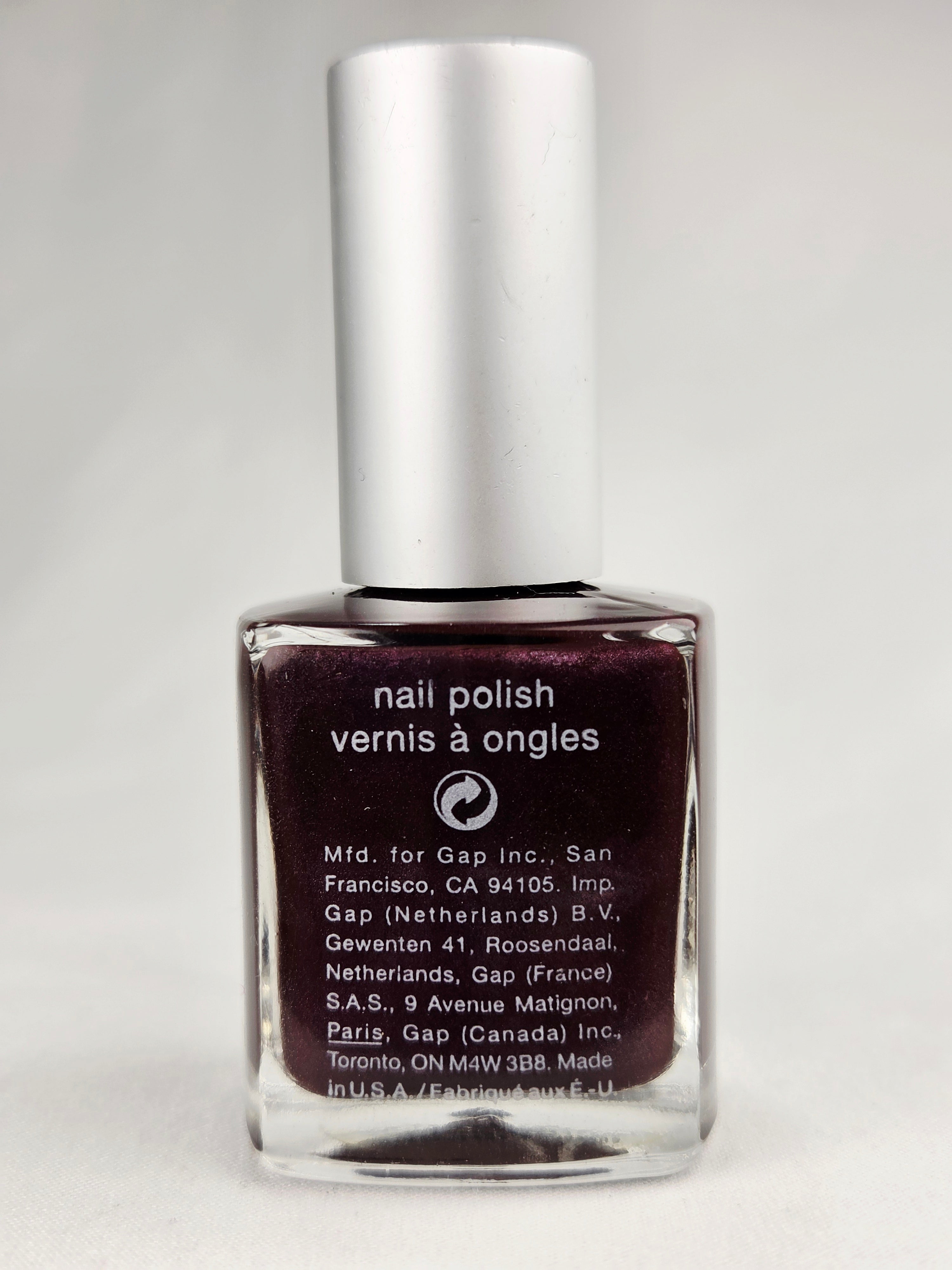 Vintage GAP Nail Polish Revolution Full Bottle Rare Burgundy Plum Shimmer 1E7A