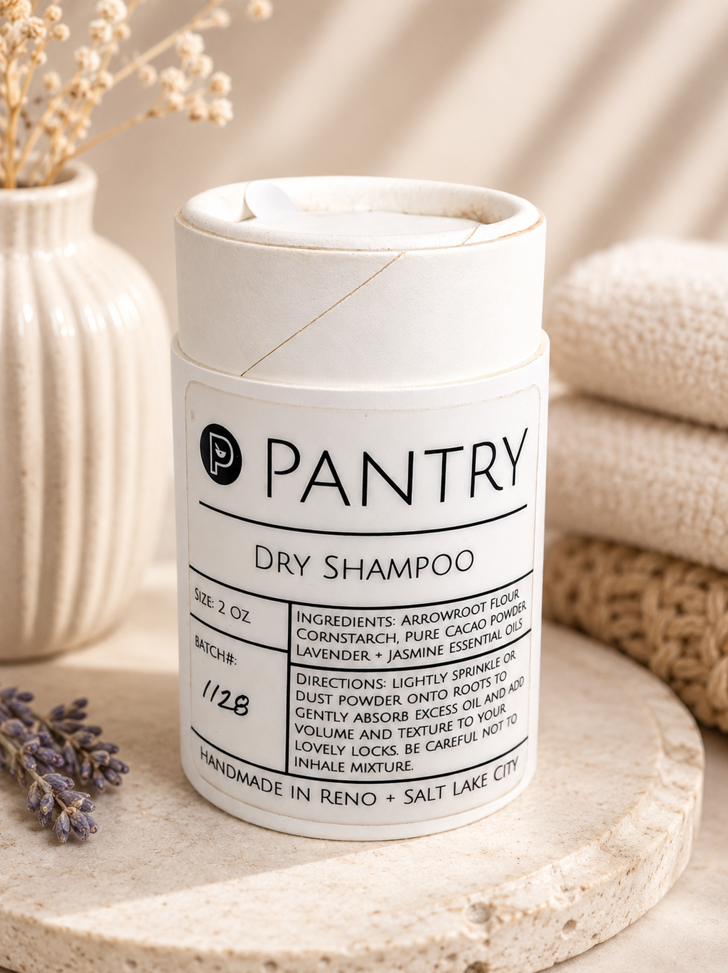 Pantry Handmade Dry Shampoo Powder Lavender Jasmine 2 oz Natural Hair Care