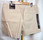 Banana Republic Hampton Fit Metallic Champagne Shorts Size 4 NWT
