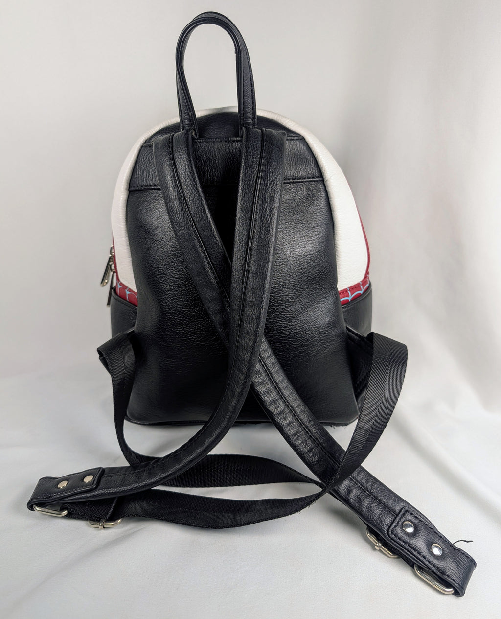 Marvel Loungefly Spider-Gwen Ghost Spider Mini Backpack Red White Black Spider Web Marvel Loungefly Bag