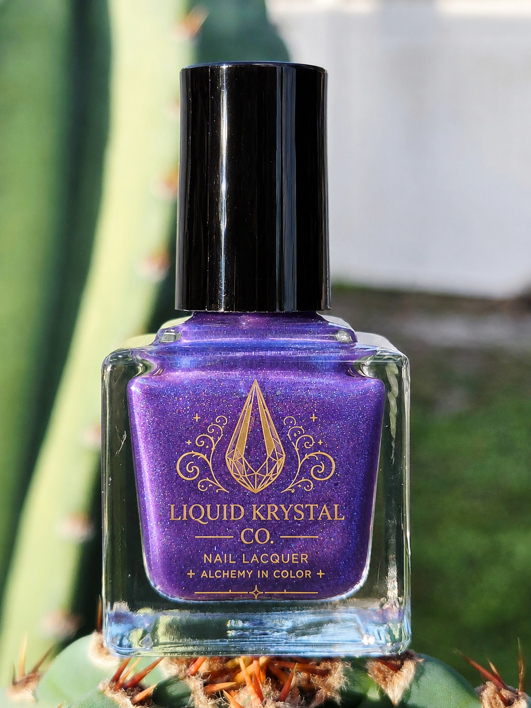 Starlit Wisteria – Purple Blue Shimmer Nail Polish with Silver Micro Flake | Color-Shifting Indie Nail Lacquer | Handmade Iridescent Violet Polish - Prototype