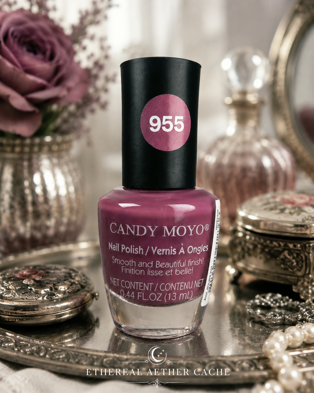 Candy Moyo Nail Polish #955 Mauve Berry Creme .44 oz New
