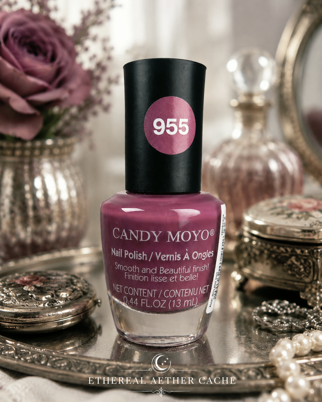 Candy Moyo Nail Polish #955 Mauve Berry Creme .44 oz New