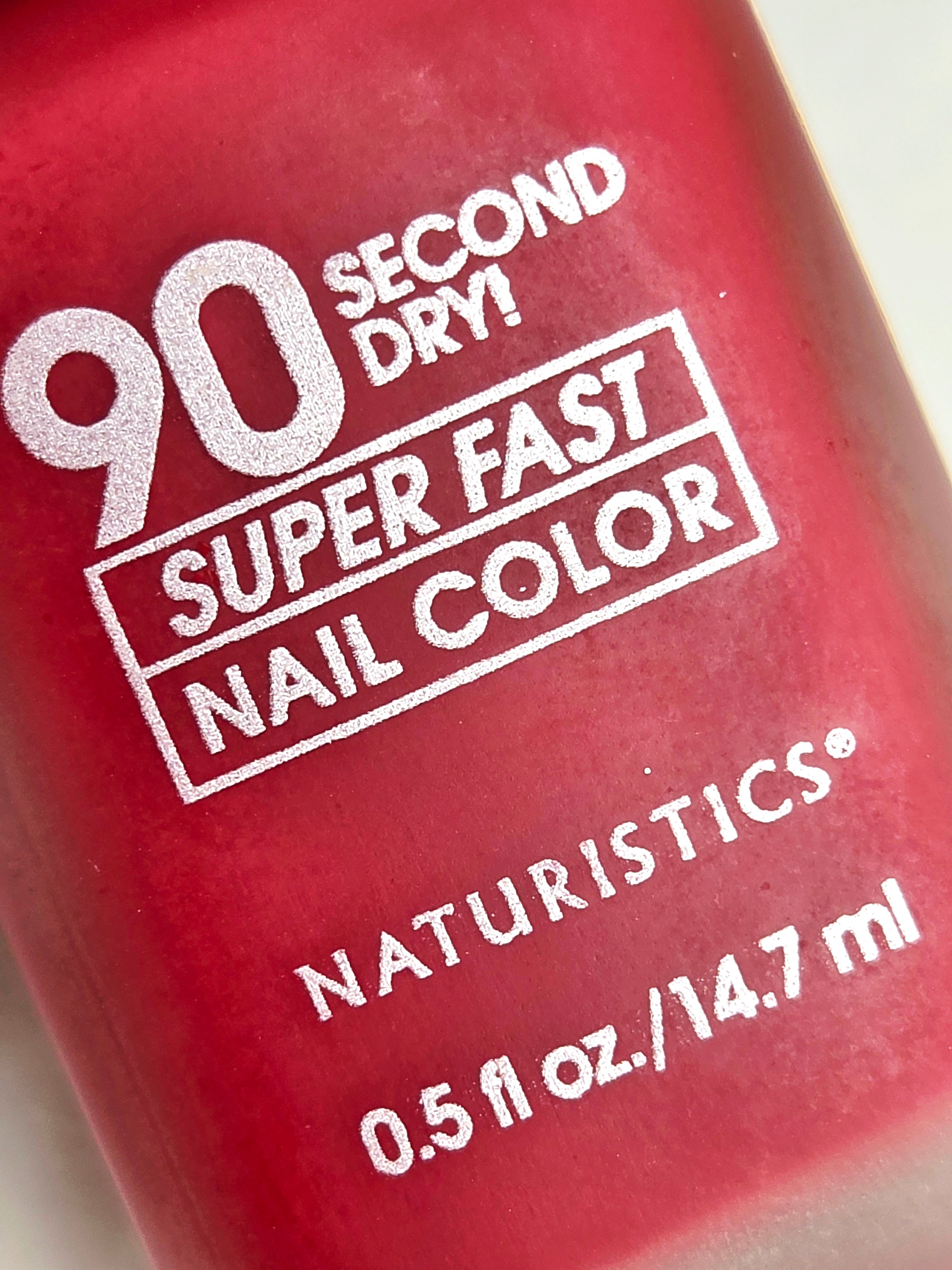 Naturistics 90 Second Dry Super Fast Nail Color Wild Fire Vintage Red Polish