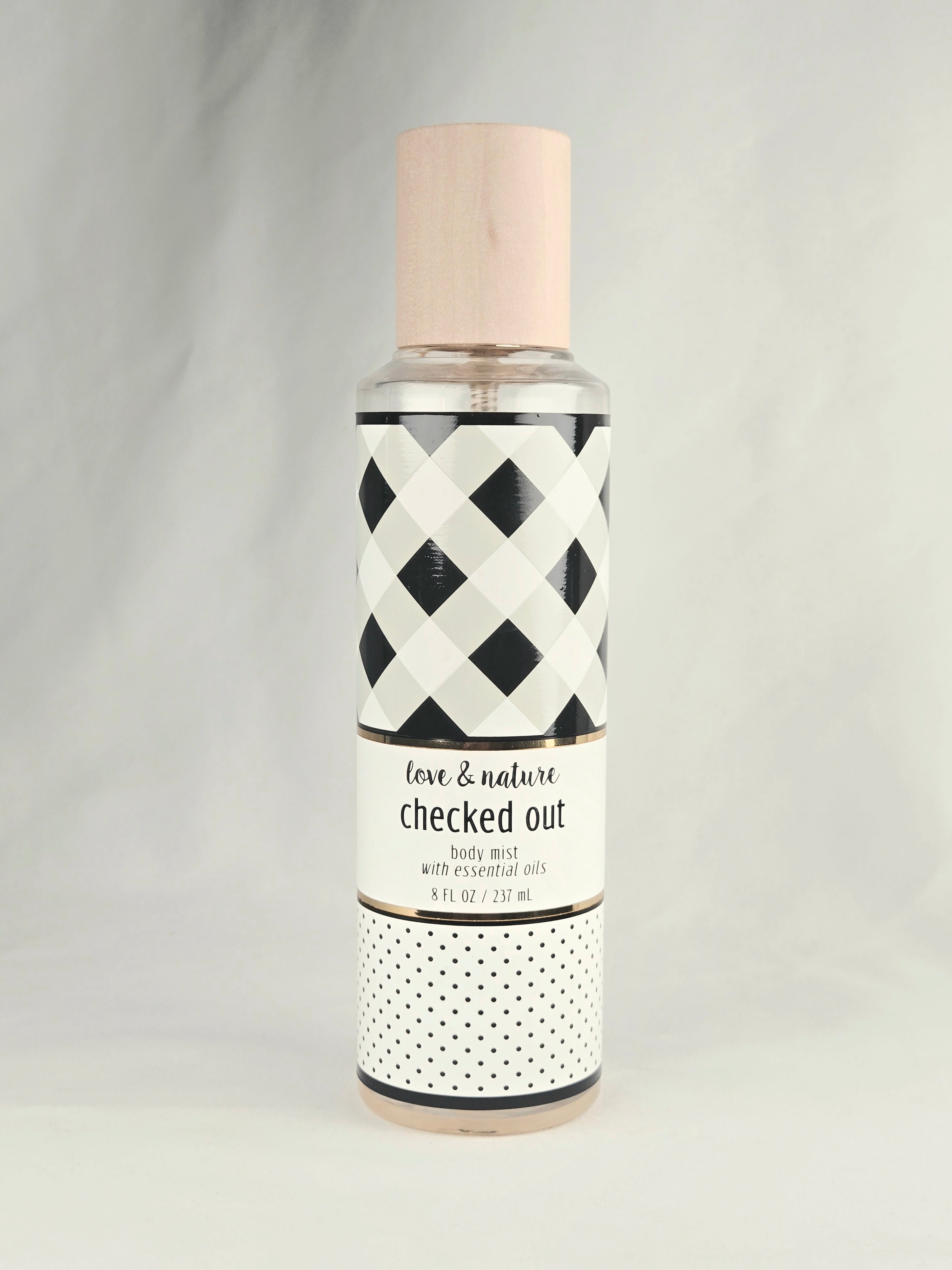Love & Nature “Checked Out” Body Mist 8 oz | Fresh Floral Musk Essential Oil Mist