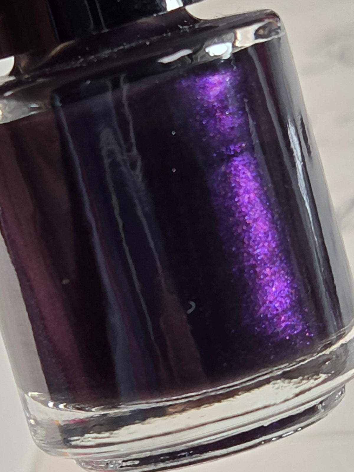 Violet Phantogenesis - Black Crelly Dark Purple Violet Shimmer Nail Polish Handmade Indie Lacquer | Liquid Krystal Co.