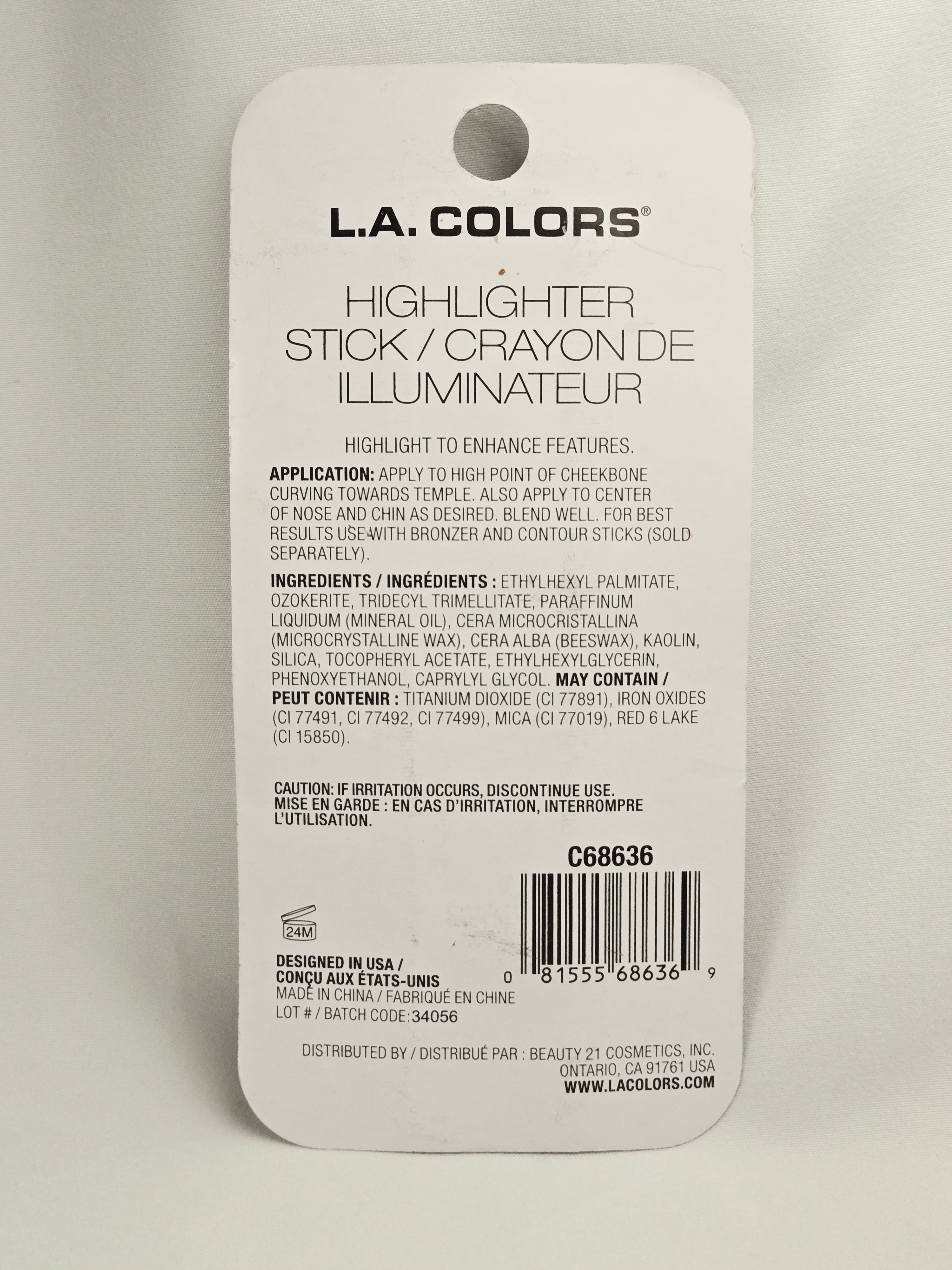 L.A. Colors Highlighter Stick C68636 Champagne Shimmer Cream Highlight – Cruelty Free Makeup