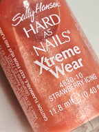 Sally Hansen Hard As Nails Xtreme Wear Strawberry Icing #10 | Discontinued Pink Shimmer Nail Polish | 11.8 mL Collectible