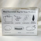 Adrienne Vittadini Studio Workout Essentials Kit Gold Travel Beauty Bag New Old Stock