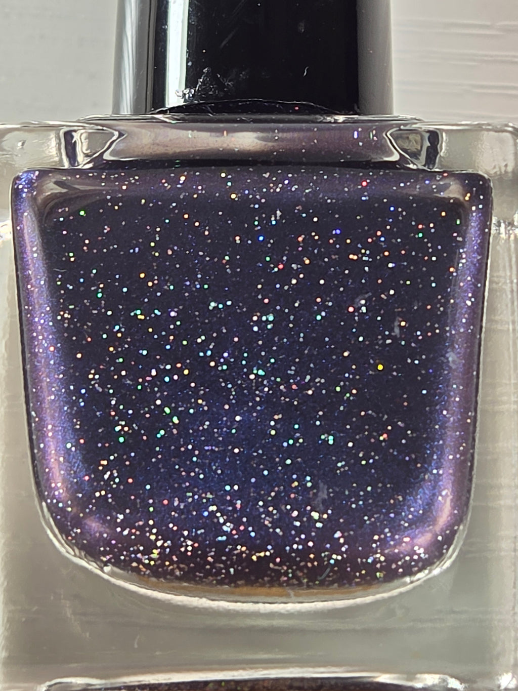 Liquid Krystal Co. Galactic Abyss – One-of-a-Kind Prototype GA001 | Inky Purple Nail Lacquer with Electric Blue Sheen Holo Shimmer | Handmade Collectible Prototype | 15 mL