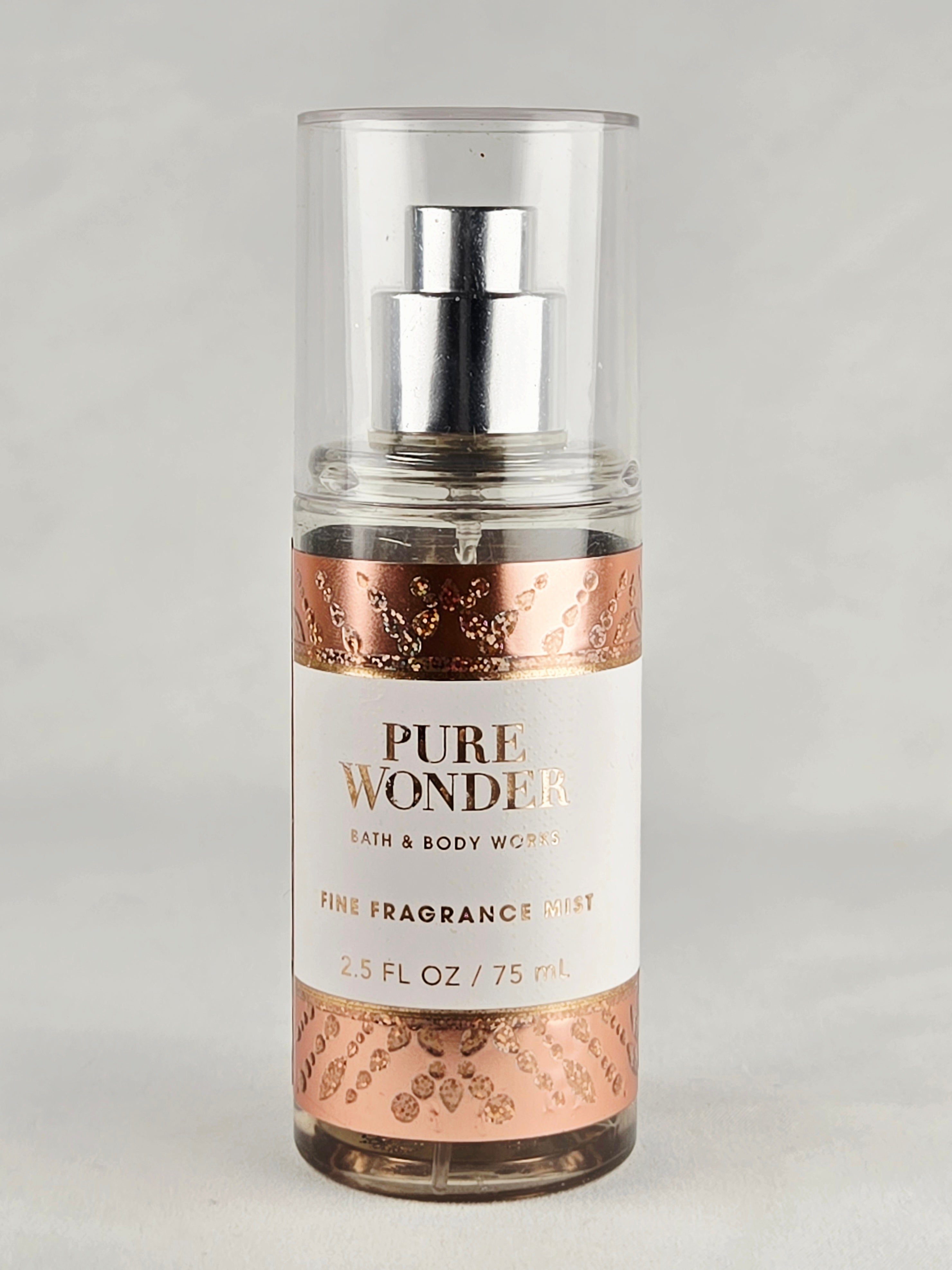 Bath & Body Works Pure Wonder Fine Fragrance Mist Travel Size 2.5 oz / 75 mL – Iced Rosé Jasmine Amber