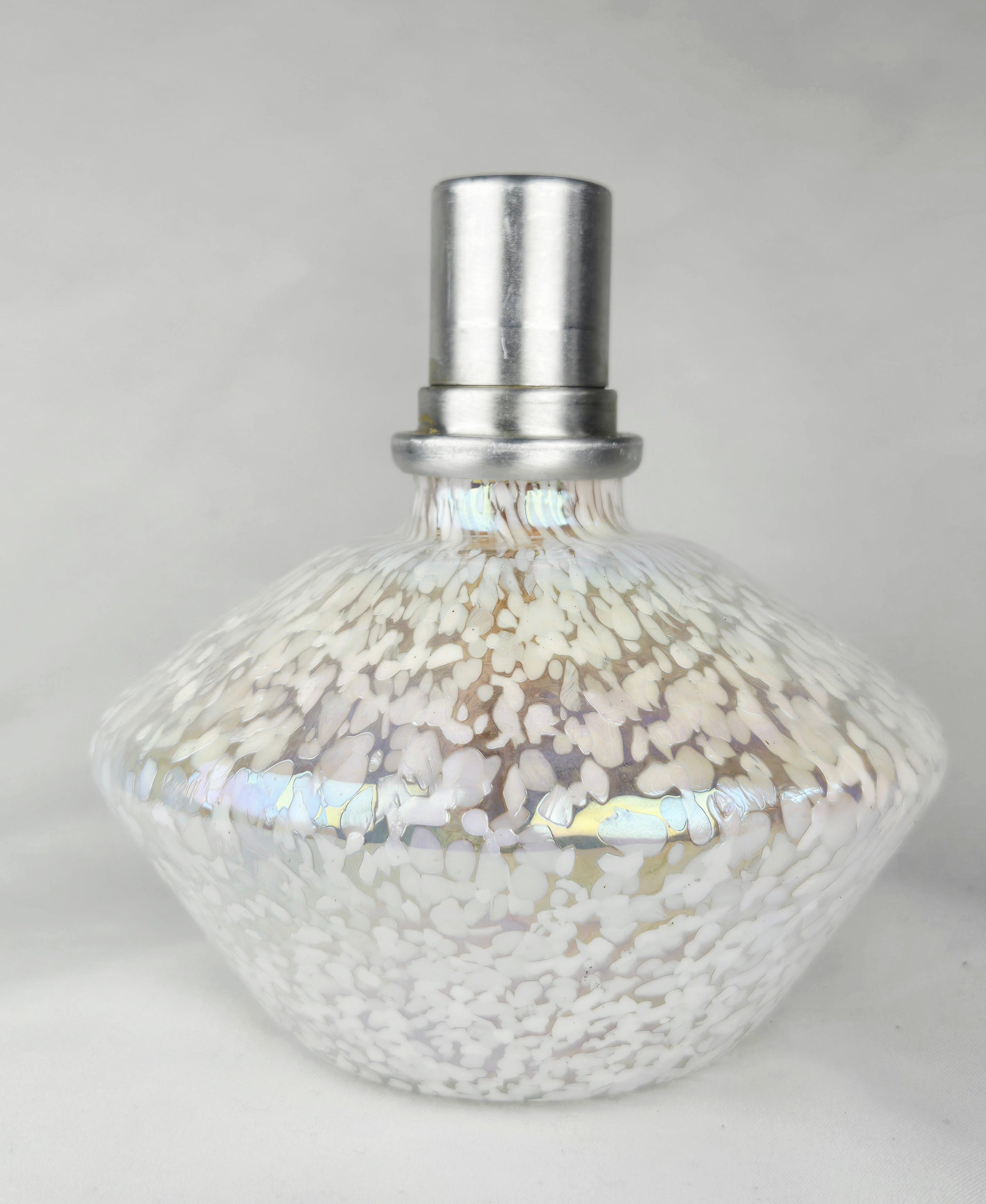 Iridescent Mosaic Glass Oil Lamp w/ Cap | Handblown Look | Cozy Hearth & Home Décor