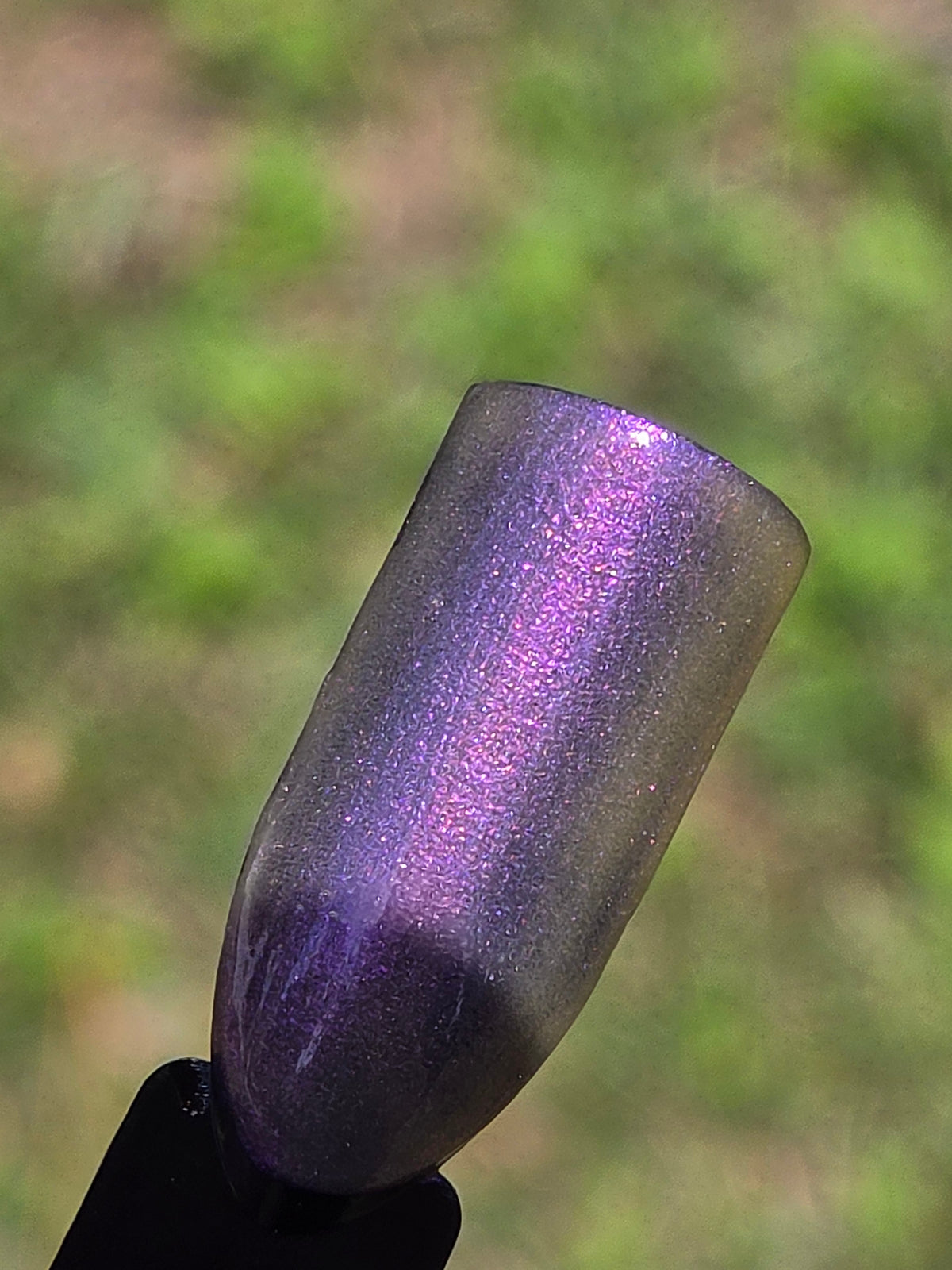 Pollinias Paradox - Yellow Crelly Nail Polish with Violet Pink Shimmer | Liquid Krystal Co. Handmade Indie Lacquer