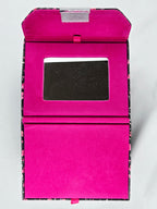 Zigi + Marais Floral Hard Shell Eyeglass Case | Holds 4 Pairs | Hot Pink Velvet Interior