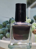 Chocolirium Dark Chocolate Brown Shimmer Nail Polish | Liquid Krystal Co. Handmade Indie Lacquer