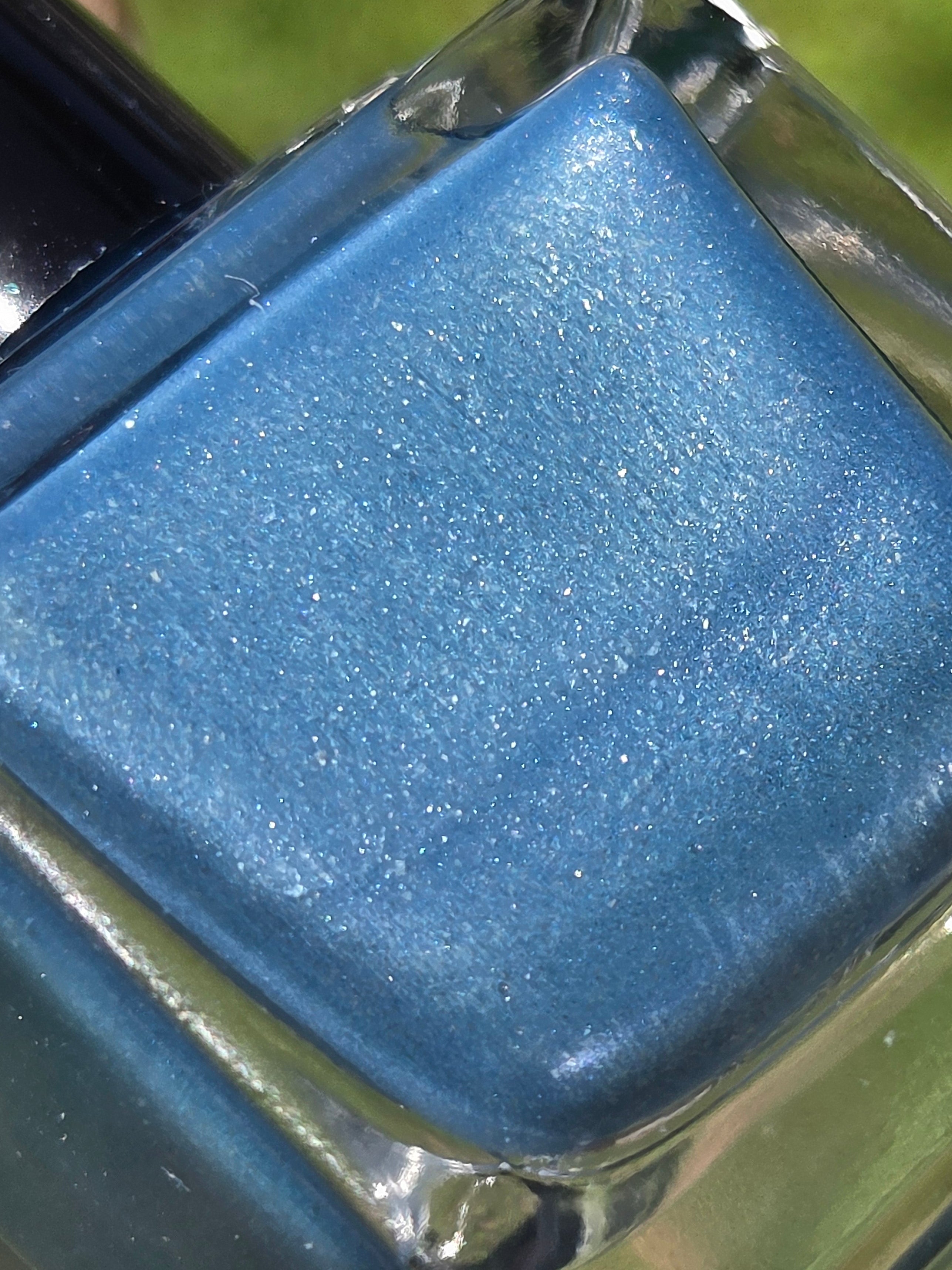 SKYLUME Icy Sky Blue Frost Shimmer Nail Polish | Liquid Krystal Co.