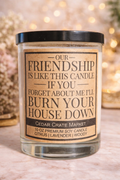 Cedar Crate Market “Our Friendship Is Like This Candle” 10 oz Premium Soy Candle Citrus Lavender Woody Funny Friendship Candle
