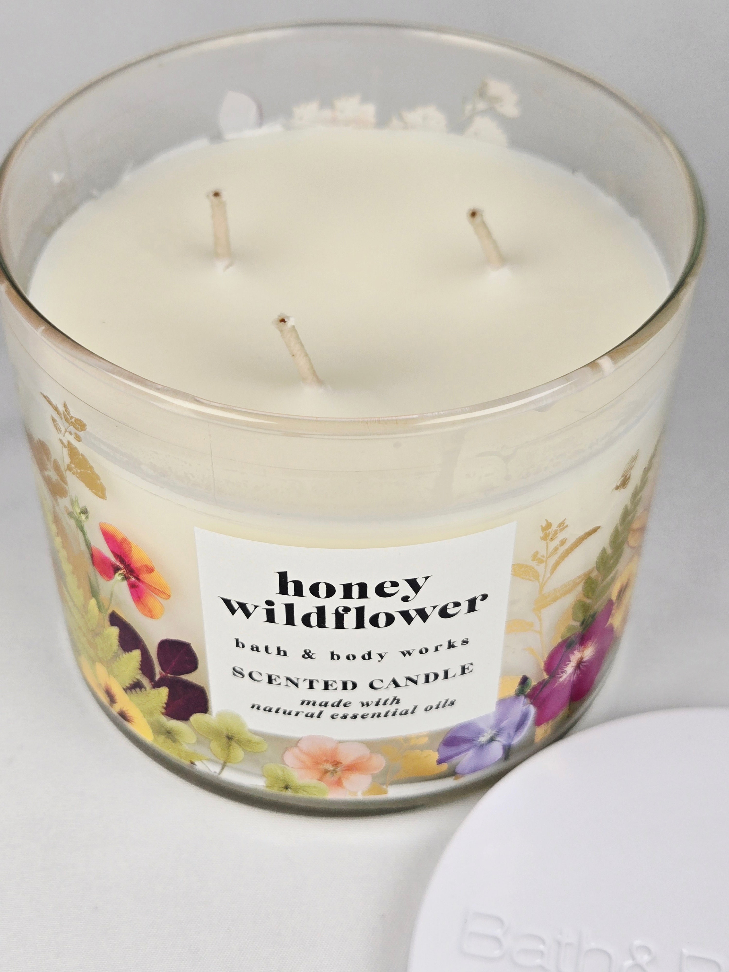 Bath & Body Works Honey Wildflower 3-Wick Candle | New | Floral Honey Scent