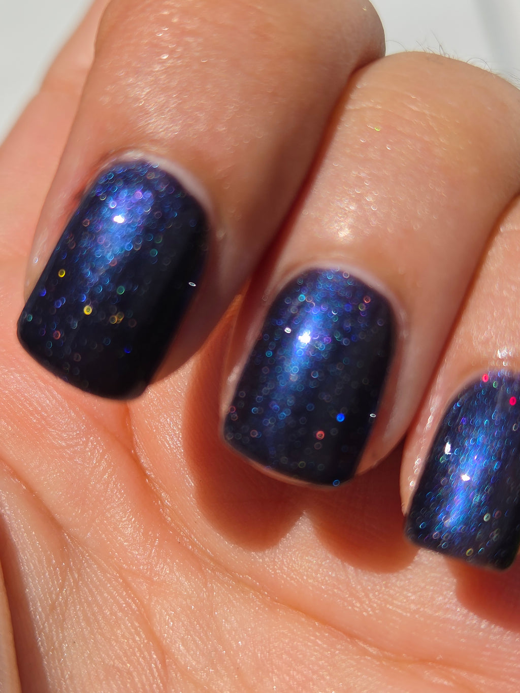 Liquid Krystal Co. Galactic Abyss – One-of-a-Kind Prototype GA001 | Inky Purple Nail Lacquer with Electric Blue Sheen Holo Shimmer | Handmade Collectible Prototype | 15 mL