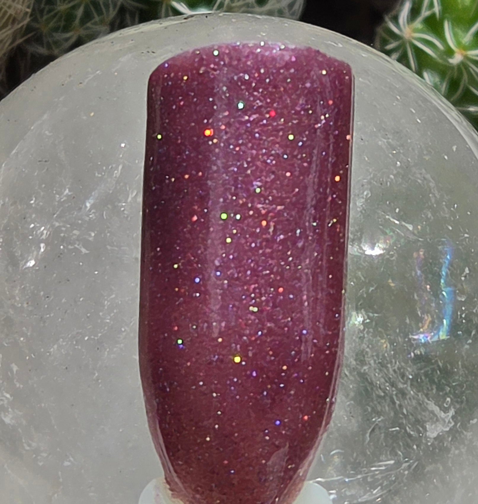 Liquid Krystal Co. Orchid Glitch| One-of-a-Kind Prototype Nail Lacquer | Dusty Orchid Holographic Shimmer | Handmade Indie Nail Polish