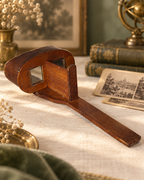 Antique Wooden Stereoscope Viewer Handheld Photo Card Viewer Vintage Optical Collectible