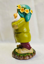 Disney Snow White & The Seven Dwarfs Sleepy Figurine 8" Resin Figure DFS Flower Crown
