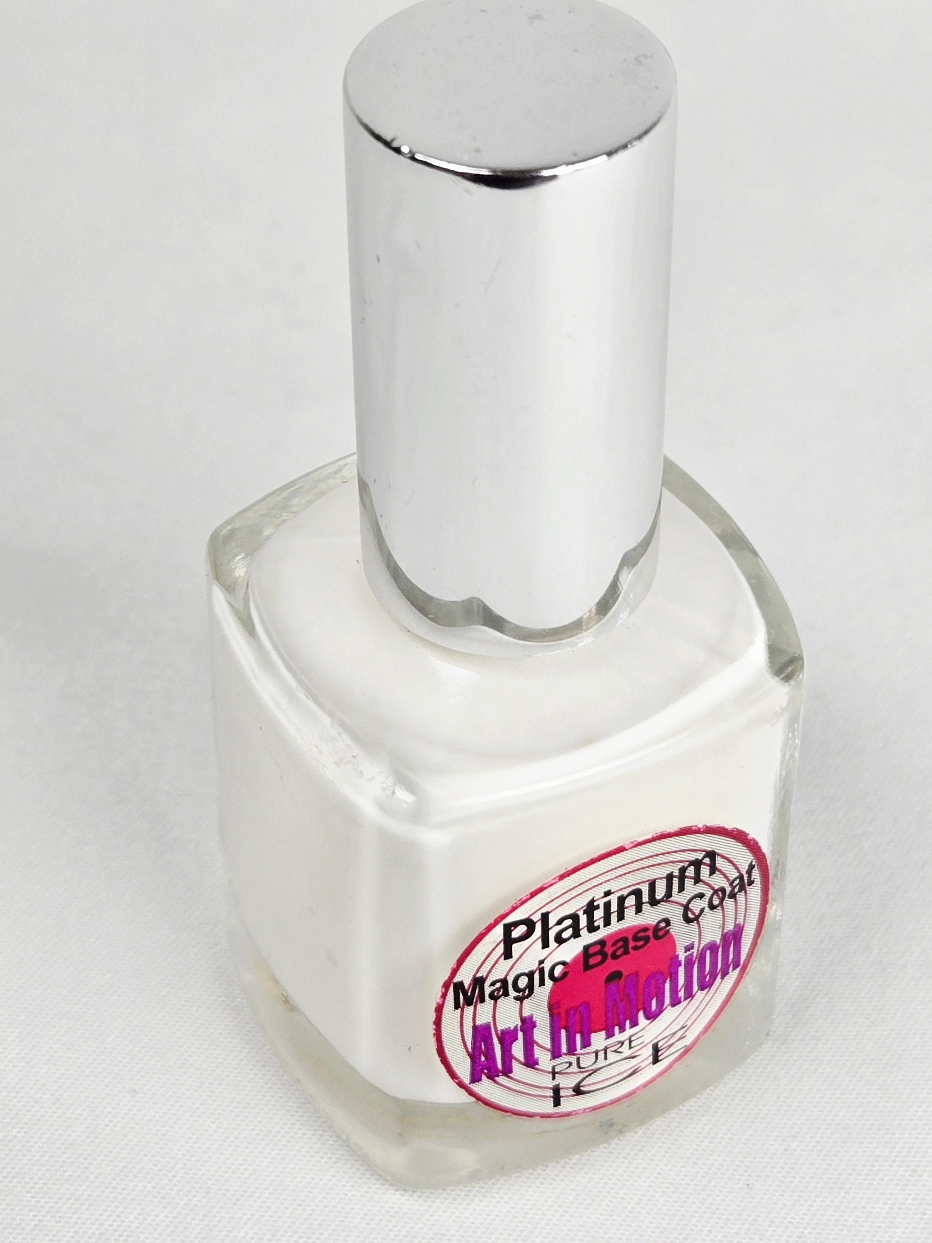 Pure Ice Platinum Magic Base Coat Art in Motion Vintage Nail Polish Rare