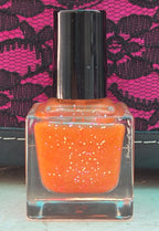 Mandarin Mirage Nail Polish – Sheer Orange Jelly with Iridescent Shimmer & Sunset Glitter | Liquid Krystal Co. Prototype